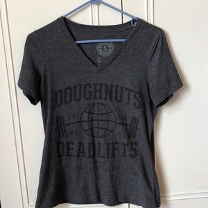 Doughnuts and Deadlifts V-Neck S